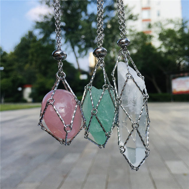 INTERCHANGEABLE CRYSTAL HOLDER Necklace (Stainless